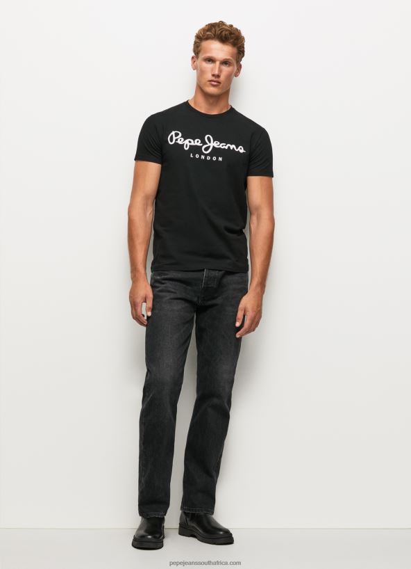 Black Short-Sleeved Cotton T-Shirt Pepe Jeans L20F2F1003 Men - Image 2