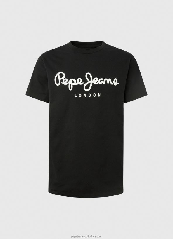 Black Short-Sleeved Cotton T-Shirt Pepe Jeans L20F2F1003 Men - Image 5