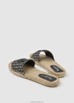 Black Siva Jacquard Jute Sandals Pepe Jeans L20F2F683 Women - Image 4