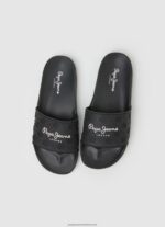 Black Slider Plain Beach Flip Flops Pepe Jeans L20F2F690 Women - Image 2