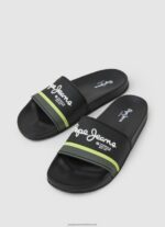 Black Slider Portobello Beach Flip Flops Pepe Jeans L20F2F1261 Men - Image 3