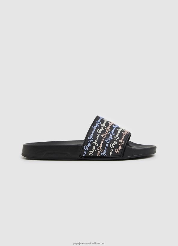 black_slider_set_beach_flip_flops_pepe_jeans_l20f2f692_women.jpg Black Slider Set Beach Flip Flops Pepe Jeans L20F2F692 Women - Image 1