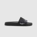 Black Slider Texture Beach Flip Flops Pepe Jeans L20F2F1263 Men