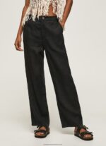 Black Straight Trousers In Flowy Fabric Pepe Jeans L20F2F291 Women - Image 2