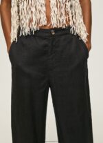 Black Straight Trousers In Flowy Fabric Pepe Jeans L20F2F291 Women - Image 3
