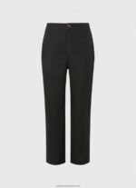 Black Straight Trousers In Flowy Fabric Pepe Jeans L20F2F291 Women - Image 5