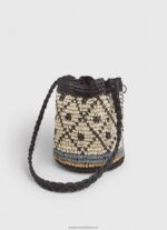 Black Straw Bucket Bag Pepe Jeans L20F2F719 Women - Image 3