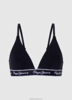 Black Stretchy Cotton Bra Pepe Jeans L20F2F548 Women