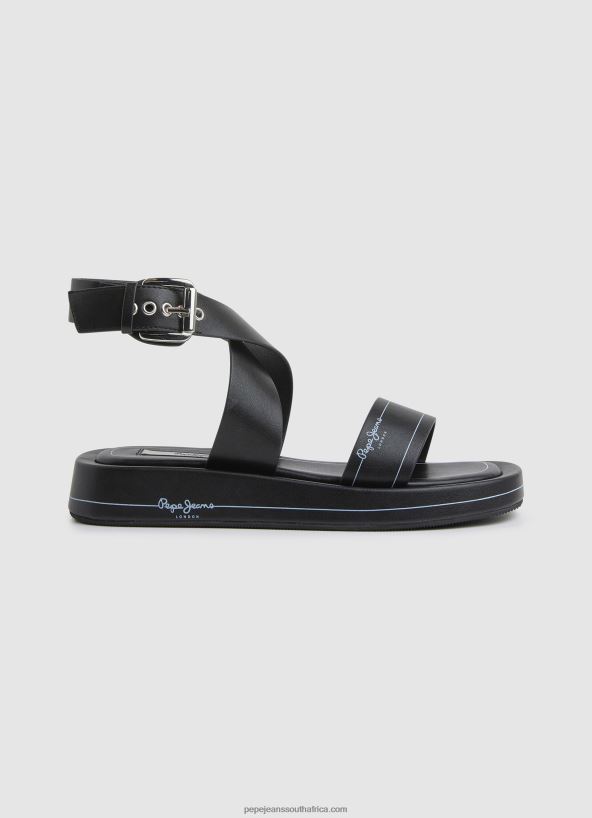 black_summer_logy_wedge_sandals_pepe_jeans_l20f2f652_women.jpg Black Summer Logy Wedge Sandals Pepe Jeans L20F2F652 Women - Image 1