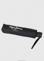 Black Teo Folding Automatic Umbrella Pepe Jeans L20F2F787 Women - Image 2