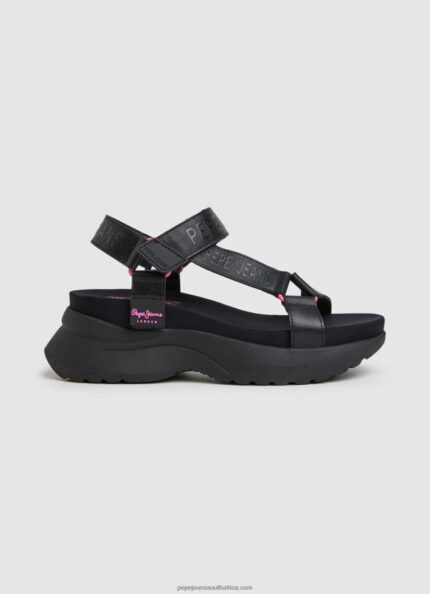 Black Venus Ace Trek Sandals Pepe Jeans L20F2F687 Women