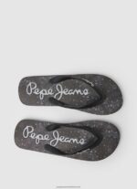 Black Whale Bandana Beach Flip Flops Pepe Jeans L20F2F1284 Men - Image 2