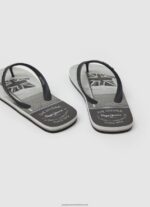 Black Whale Sea Beach Flip Flops Pepe Jeans L20F2F1262 Men - Image 4