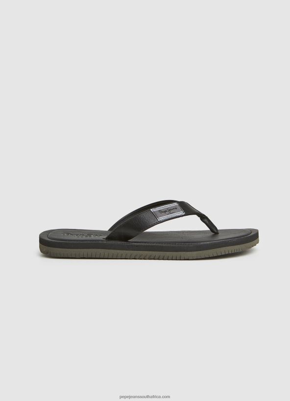 black_wind_surf_beach_flip_flops_pepe_jeans_l20f2f1275_men.jpg Black Wind Surf Beach Flip Flops Pepe Jeans L20F2F1275 Men - Image 1
