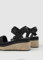 Black Witney Brand Wedge Sandals Pepe Jeans L20F2F643 Women - Image 4