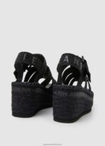 Black Witney Sunny Wedge Sandals Pepe Jeans L20F2F647 Women - Image 4