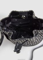 Black Woven Jacquard Bucket Bag Pepe Jeans L20F2F730 Women - Image 3