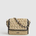 Black Woven Straw Crossbody Bag Pepe Jeans L20F2F718 Women