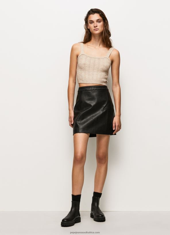 black_zip_fastened_mini_skirt_pepe_jeans_l20f2f484_women.jpg Black Zip-Fastened Mini Skirt Pepe Jeans L20F2F484 Women - Image 1