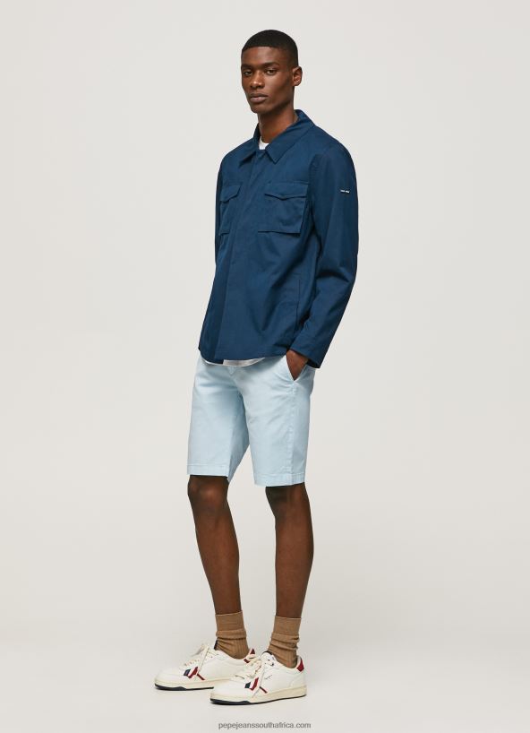 bleach_blue_cotton_chino_shorts_pepe_jeans_l20f2f1115_men.jpg Bleach Blue Cotton Chino Shorts Pepe Jeans L20F2F1115 Men - Image 1
