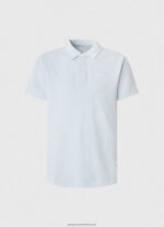 Bleach Blue Embroidered Logo Pique Polo Shirt Pepe Jeans L20F2F1096 Men - Image 5