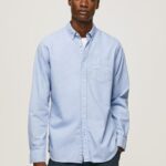 Bleach Blue Fabio Regular Fit Oxford Shirt Pepe Jeans L20F2F1027 Men