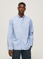 Bleach Blue Fabio Regular Fit Oxford Shirt Pepe Jeans L20F2F1027 Men
