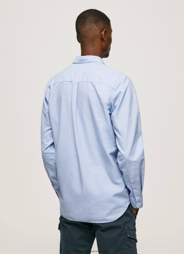 Bleach Blue Fabio Regular Fit Oxford Shirt Pepe Jeans L20F2F1027 Men - Image 4