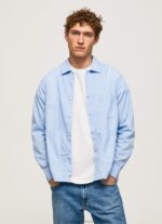 Bleach Blue Lambert Fil A Fil Straight Fit Shirt Pepe Jeans L20F2F1030 Men - Image 3