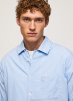 Bleach Blue Lambert Fil A Fil Straight Fit Shirt Pepe Jeans L20F2F1030 Men - Image 4