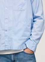Bleach Blue Lambert Fil A Fil Straight Fit Shirt Pepe Jeans L20F2F1030 Men - Image 5