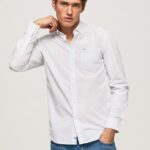 Bleach Blue Larry Slim Fit Poplin Shirt Pepe Jeans L20F2F1028 Men