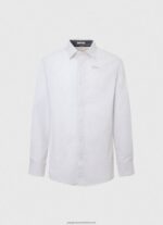 Bleach Blue Lawrence Slim Fit Poplin Shirt Pepe Jeans L20F2F1050 Men - Image 5