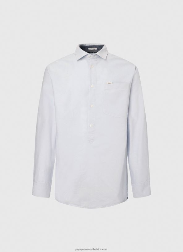 Bleach Blue Lawson Regular Fit Oxford Shirt Pepe Jeans L20F2F1052 Men - Image 5