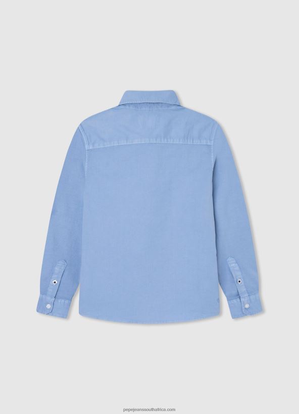 Bleach Blue Marske Regular Fit Oxford Shirt Pepe Jeans L20F2F1656 Boy - Image 2