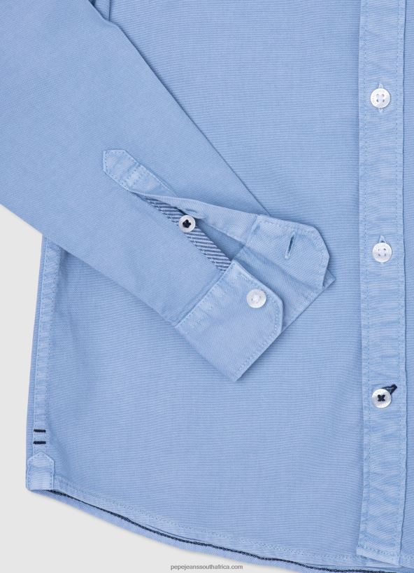 Bleach Blue Marske Regular Fit Oxford Shirt Pepe Jeans L20F2F1656 Boy - Image 3