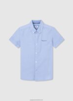 Bleach Blue Misterton Short Sleeved Shirt Pepe Jeans L20F2F1674 Boy