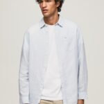 Bleach Blue Parker Long Sleeved Shirt Pepe Jeans L20F2F1071 Men