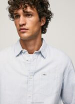 Bleach Blue Parker Long Sleeved Shirt Pepe Jeans L20F2F1071 Men - Image 4