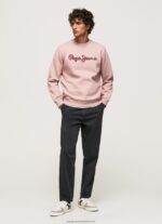 Bleach Pink Embroidered Logo Cotton Jumper Pepe Jeans L20F2F882 Men - Image 2