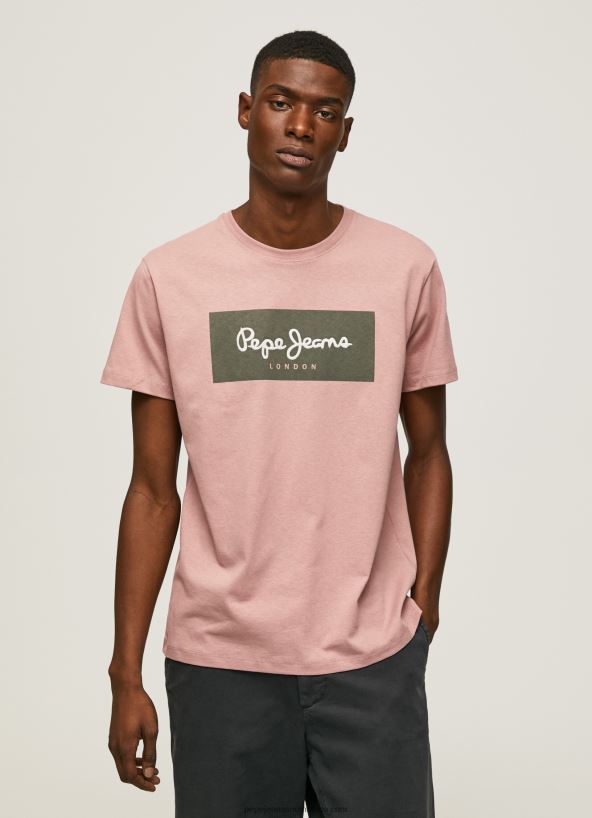 bleach_pink_embroidered_logo_cotton_t_shirt_pepe_jeans_l20f2f926_men.jpg Bleach Pink Embroidered Logo Cotton T-Shirt Pepe Jeans L20F2F926 Men - Image 1