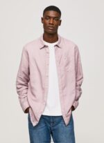 Bleach Pink Parker Long Sleeved Shirt Pepe Jeans L20F2F1051 Men