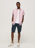 Bleach Pink Parker Short Sleeved Shirt Pepe Jeans L20F2F1058 Men