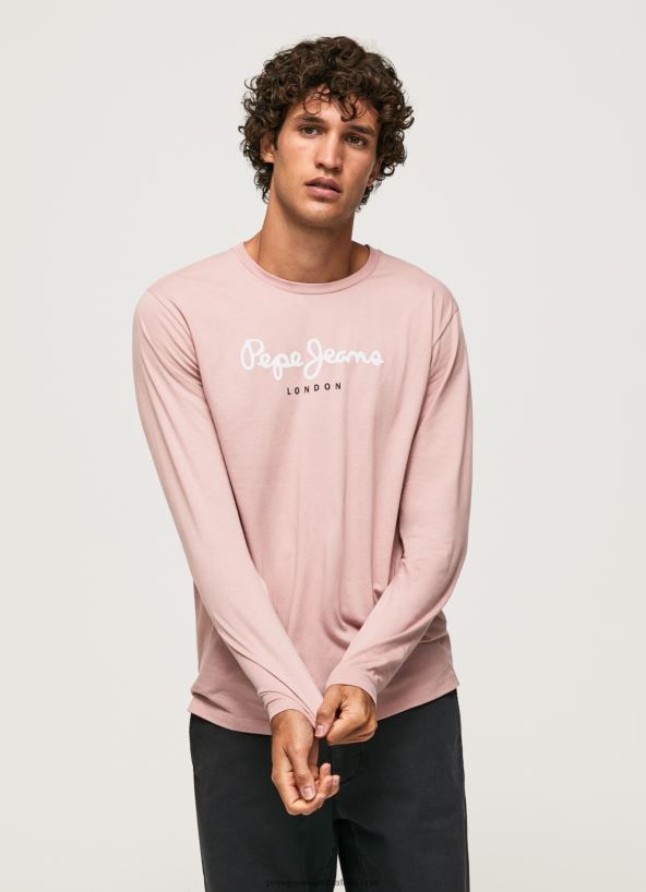 bleach_pink_printed_logo_cotton_t_shirt_pepe_jeans_l20f2f915_men.jpg Bleach Pink Printed Logo Cotton T-Shirt Pepe Jeans L20F2F915 Men - Image 1
