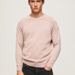 Bleach Pink Round Collar Cotton Jersey Pepe Jeans L20F2F863 Men