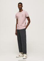 Bleach Pink Washed And Dyed Cotton T-Shirt Pepe Jeans L20F2F928 Men - Image 2