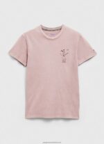 Bleach Pink Washed And Dyed Cotton T-Shirt Pepe Jeans L20F2F928 Men - Image 5