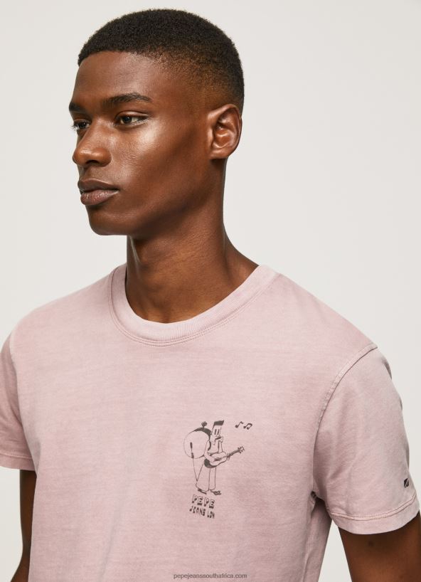 bleach_pink_washed_and_dyed_cotton_t_shirt_pepe_jeans_l20f2f928_men.jpg Bleach Pink Washed And Dyed Cotton T-Shirt Pepe Jeans L20F2F928 Men - Image 1
