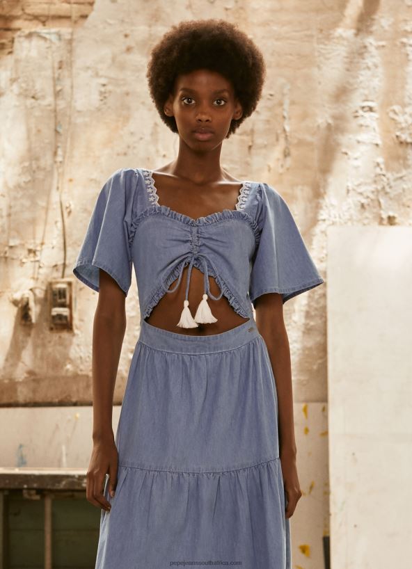 blue_denim_dress_pepe_jeans_l20f2f163_women.jpg Blue Denim Dress Pepe Jeans L20F2F163 Women - Image 1