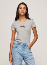 Buff Floral Logo Cotton T-Shirt Pepe Jeans L20F2F402 Women - Image 5